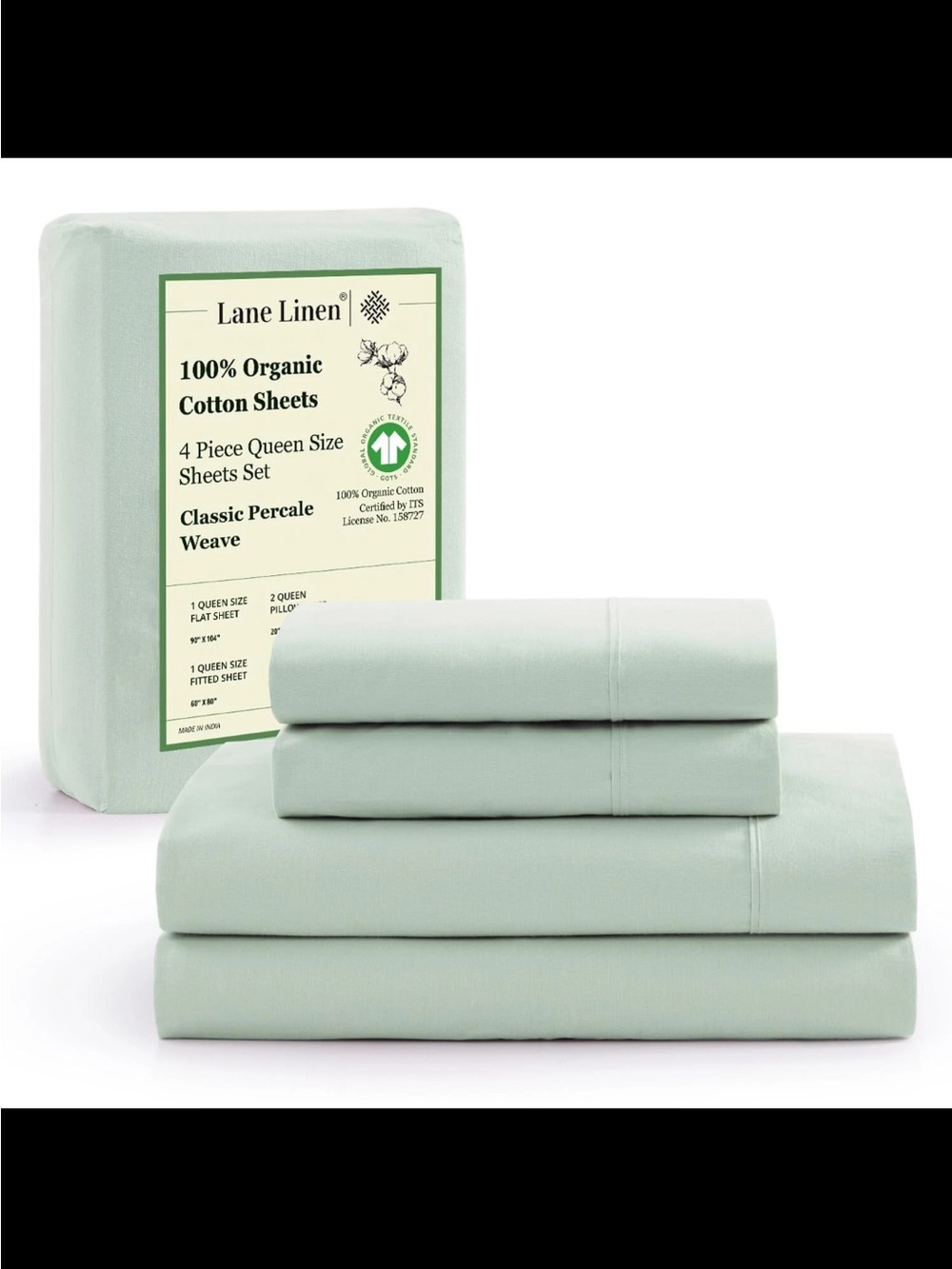 Lane linen Organic Cotton Sheet Set - Sage King